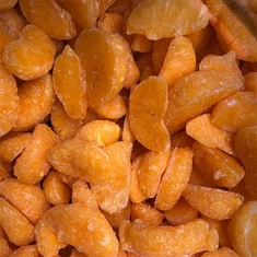 Bevroren gepelde sinaasappelen